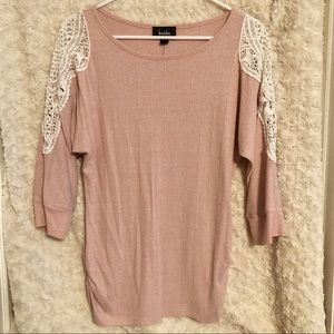 Pink and cream tunic